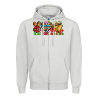 Dove Grey Peace love cinco de mayo Zipper Hoodie - FaDigitalArtStudio