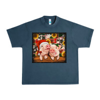 Midnight Navy Christmas pigs tumbler Urban Heavy Tee - Jasminsmagicworld