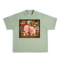 Oil Green Christmas pigs tumbler Urban Heavy Tee - Jasminsmagicworld