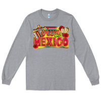 Heather Grey Viva Mexico Long Sleeve Tee - texasbilliewilder
