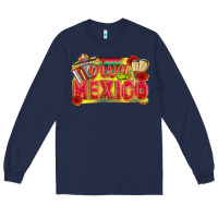 Navy Viva Mexico Long Sleeve Tee - texasbilliewilder