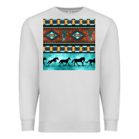 Dove Grey native american aztec seamless pattern Premium Sweatshirt - BundleAndBundleShop