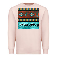 Pale Pink native american aztec seamless pattern Premium Sweatshirt - BundleAndBundleShop
