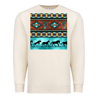 Sandshell native american aztec seamless pattern Premium Sweatshirt - BundleAndBundleShop
