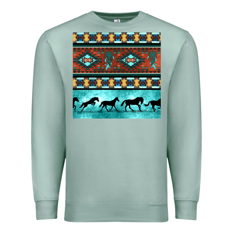 Native American Aztec Seamless Pattern Premium Sweatshirt by BundleAndBundleShop | Teevron