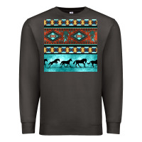 Smoke native american aztec seamless pattern Premium Sweatshirt - BundleAndBundleShop