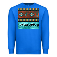 True Royal native american aztec seamless pattern Premium Sweatshirt - BundleAndBundleShop