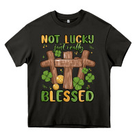 Asphalt not lucky just really blessed malia Heavy Core Tee - MaliasSmallBusiness