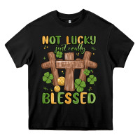 Black not lucky just really blessed malia Heavy Core Tee - MaliasSmallBusiness