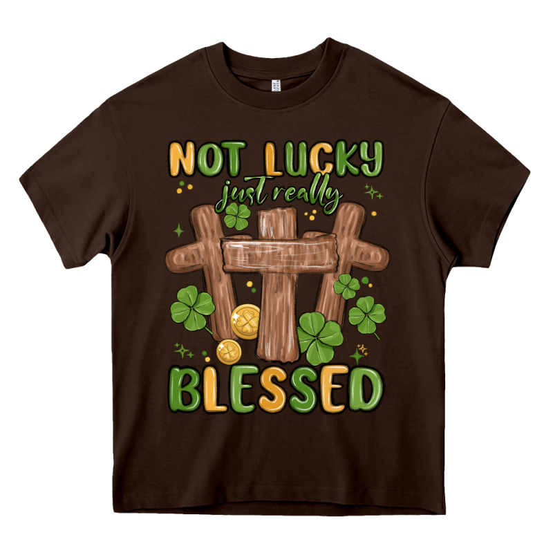 Not Lucky Just Really Blessed Malia Heavy Core Tee by MaliasSmallBusiness | Teevron