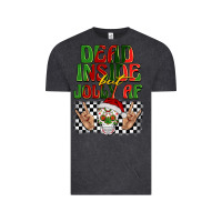 Vintage Black dead inside but jolly af Vintage Tee - BarkalooDesign