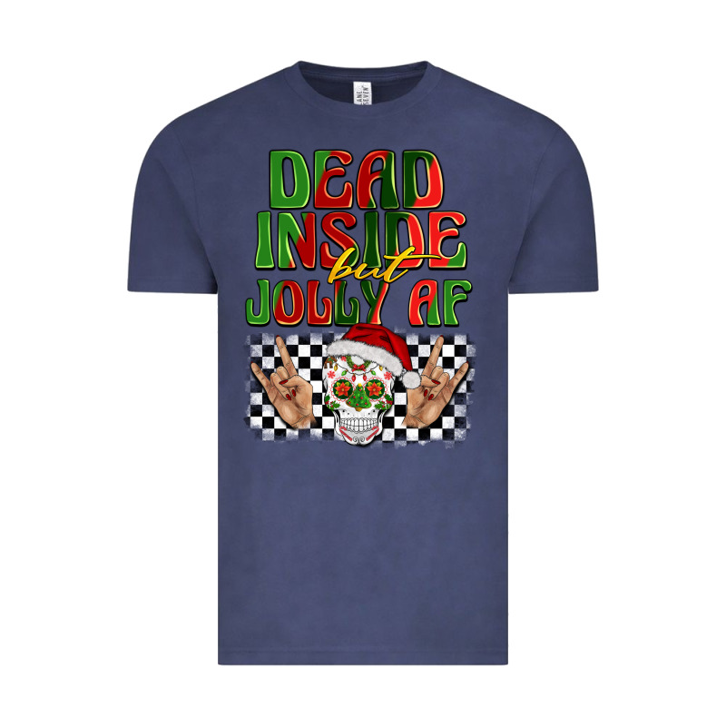 Dead Inside But Jolly Af Vintage Tee by BarkalooDesign | Teevron