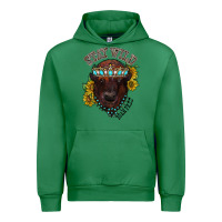 Emerald turquoise bison Urban Hoodie - RacoonDesign