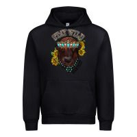 Foreset Green turquoise bison Urban Hoodie - RacoonDesign