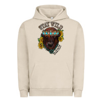 Pigment French Oak turquoise bison Urban Hoodie - RacoonDesign