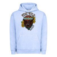 Pigment Grape Ice turquoise bison Urban Hoodie - RacoonDesign