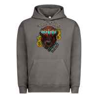 Pigment Tornado turquoise bison Urban Hoodie - RacoonDesign