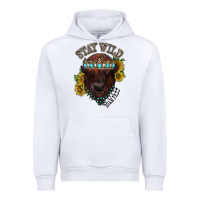 White turquoise bison Urban Hoodie - RacoonDesign