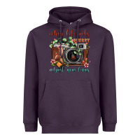 Plum When Life Gets Blurry Adjust Your Focus Vintage Camera Heavyweight Hoodie - FaDigitalArtStudio