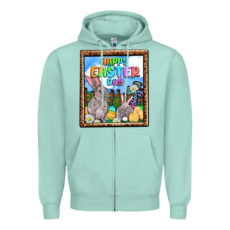 Happy Easter Day Zipper Hoodie by OliviaCreatesArt | Teevron