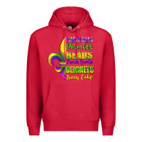 Cardinal mardi gras parades beads Premium Hoodie - FaDigitalArtStudio