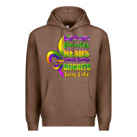 Chestnut mardi gras parades beads Premium Hoodie - FaDigitalArtStudio