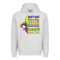 Dove Grey mardi gras parades beads Premium Hoodie - FaDigitalArtStudio