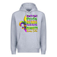 Heather Grey mardi gras parades beads Premium Hoodie - FaDigitalArtStudio