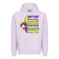 Lilac mardi gras parades beads Premium Hoodie - FaDigitalArtStudio
