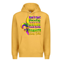 Mustard mardi gras parades beads Premium Hoodie - FaDigitalArtStudio