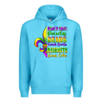 Ocean Blue mardi gras parades beads Premium Hoodie - FaDigitalArtStudio