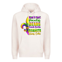 Pale Pink mardi gras parades beads Premium Hoodie - FaDigitalArtStudio