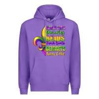 Purple mardi gras parades beads Premium Hoodie - FaDigitalArtStudio