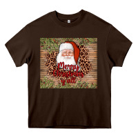 Chocolate Brown santa merry christmas y'all Heavy Core Tee - AdoDesignShop