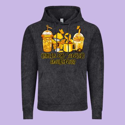 Childhood Cancer Awareness Coffee Vintage Hoodie Designed By Jasminsmagicworld