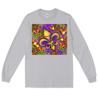 Moon Dust Mardi Gras fleur de lis Long Sleeve Tee - NancyCooperArtShop