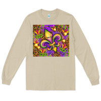 Mushroom Mardi Gras fleur de lis Long Sleeve Tee - NancyCooperArtShop