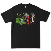 Black mardi gras alligator crawfish pelican Premium Tee - MaliasSmallBusiness