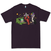 Plum mardi gras alligator crawfish pelican Premium Tee - MaliasSmallBusiness