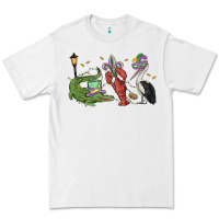 White mardi gras alligator crawfish pelican Premium Tee - MaliasSmallBusiness