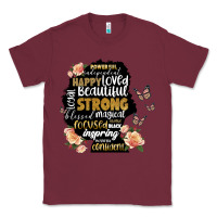 Burgundy black woman silhouette Classic Tee - Artiststas