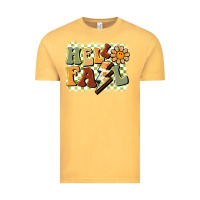 Vintage Mustard groovy hello fall Vintage Tee - BarkalooDesign
