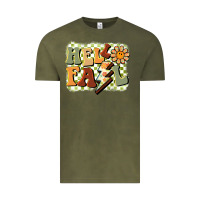 Vintage Olive groovy hello fall Vintage Tee - BarkalooDesign