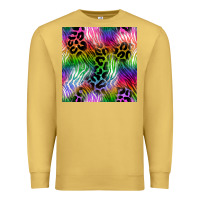 Antique Gold neon safari seamless pattern 2 Premium Sweatshirt - BundleAndBundleShop