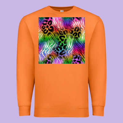 Neon Safari Seamless Pattern 2 Premium Sweatshirt Designed By Bundleandbundleshop