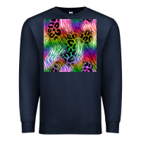 Navy neon safari seamless pattern 2 Premium Sweatshirt - BundleAndBundleShop