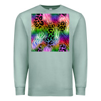 Seafoam neon safari seamless pattern 2 Premium Sweatshirt - BundleAndBundleShop