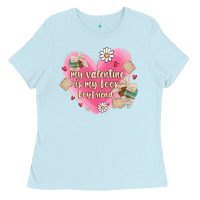 Baby Blue my valentine is my look boyfriend Ladies Tee - MaliasSmallBusiness
