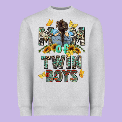 Mom Of Twin Boys Mother's Day Heavyweight Sweatshirt Designed By Cowgirlartshop