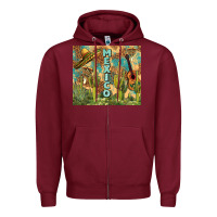 Burgundy Mexico Zipper Hoodie - FaDigitalArtStudio